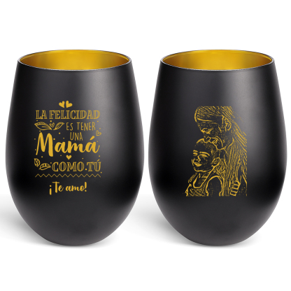 Portavelas de cristal personalizado con foto, regalo para mamá