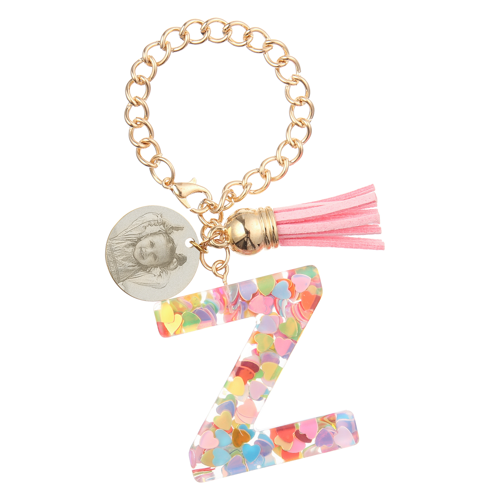 Etiqueta/Llavero con foto personalizada para mochila, botella