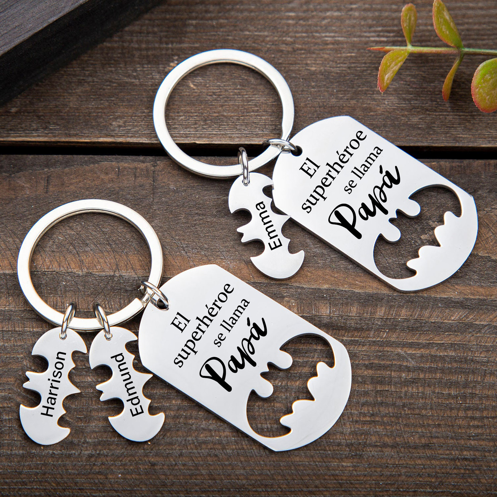 A mi papá-Llavero 1-5 Nombres Personalizados Batman-Jessemade ES