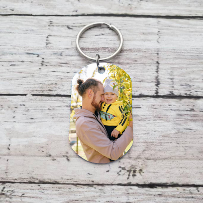 A mi papá-Llavero Personalizado El 1er Día del PADRE 1 Foto y 1 Texto-Jessemade ES