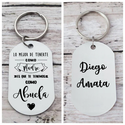 A mi abuela - Llavero 1-5 Nombres Personalizado LA MEJOR ABUELA-Jessemade ES