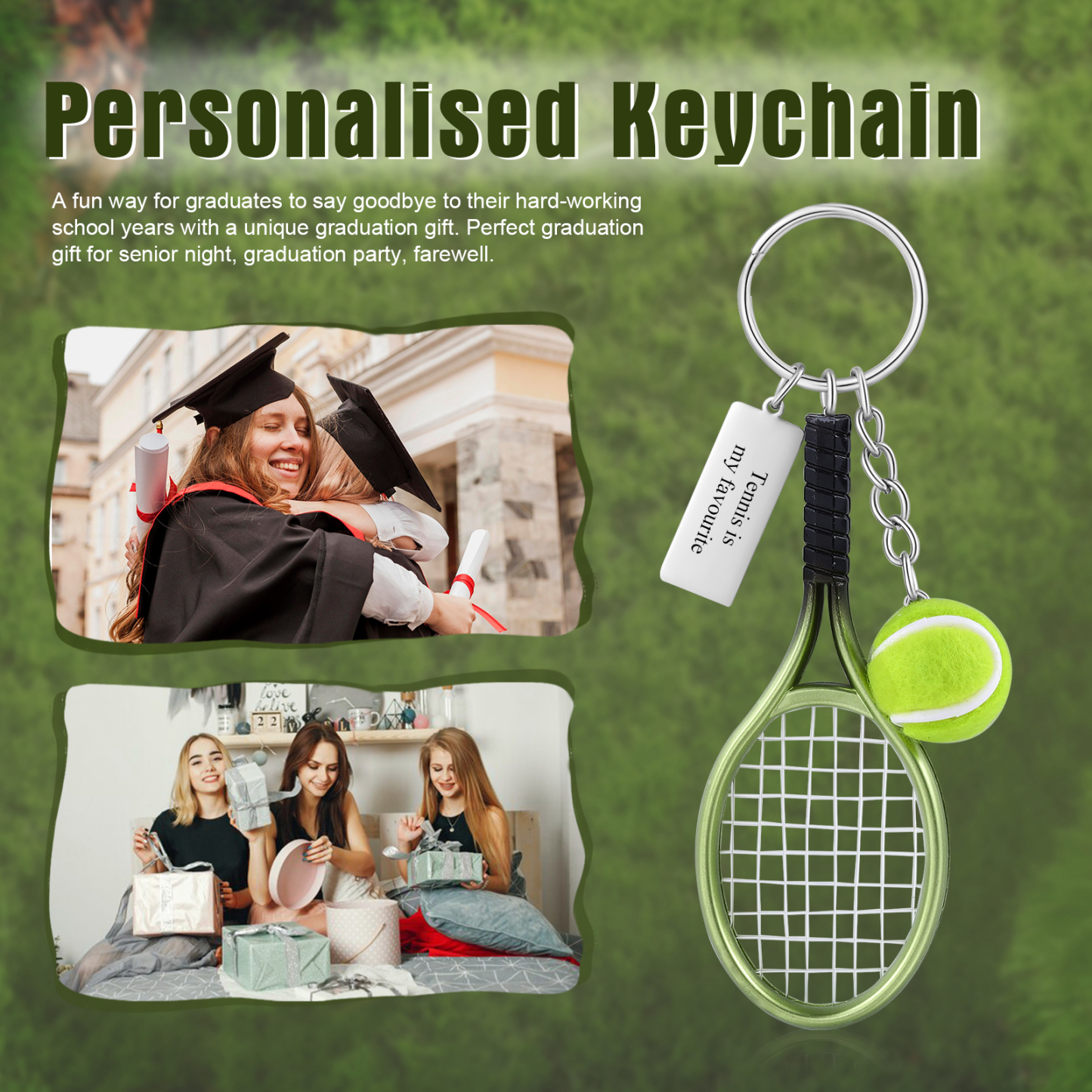 Etiqueta con texto personalizado para mochila, llavero de tenis