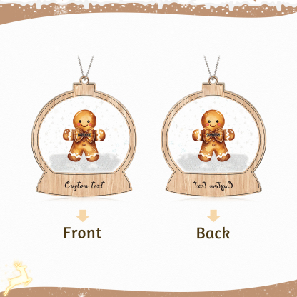 Navidad-Ornamentos Navideños de Acrílico Bola de Cristal 1 Nombre con Texto Personalizados