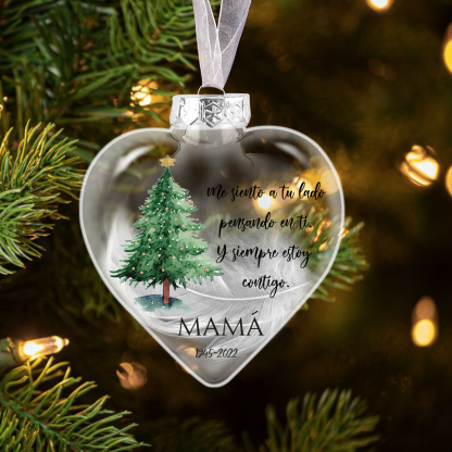 Bola navideña conmemorativa Adorno de Navidad 1 nombre y años personalizados con pluma -Jessemade ES