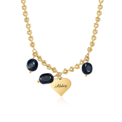 Collar con colgantes de cornalia 1 nombre personalizado-Jessemade ES