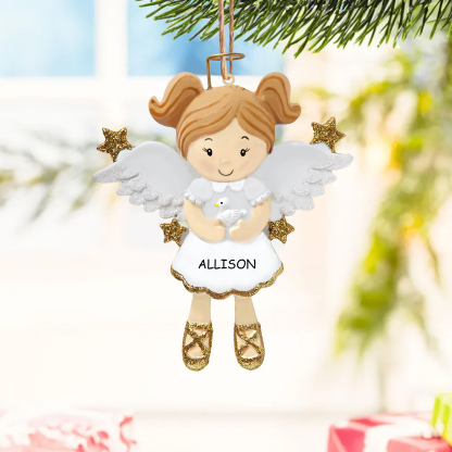 Navidad-Bebé Ornamento Navideño 1 nombre y año personalizados Mi Angelito