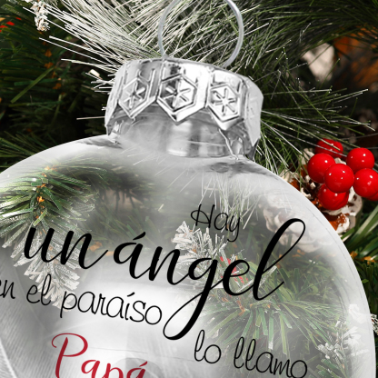Bola navideña conmemorativa Adorno de Navidad 1 nombre personalizado con pluma -Jessemade ES
