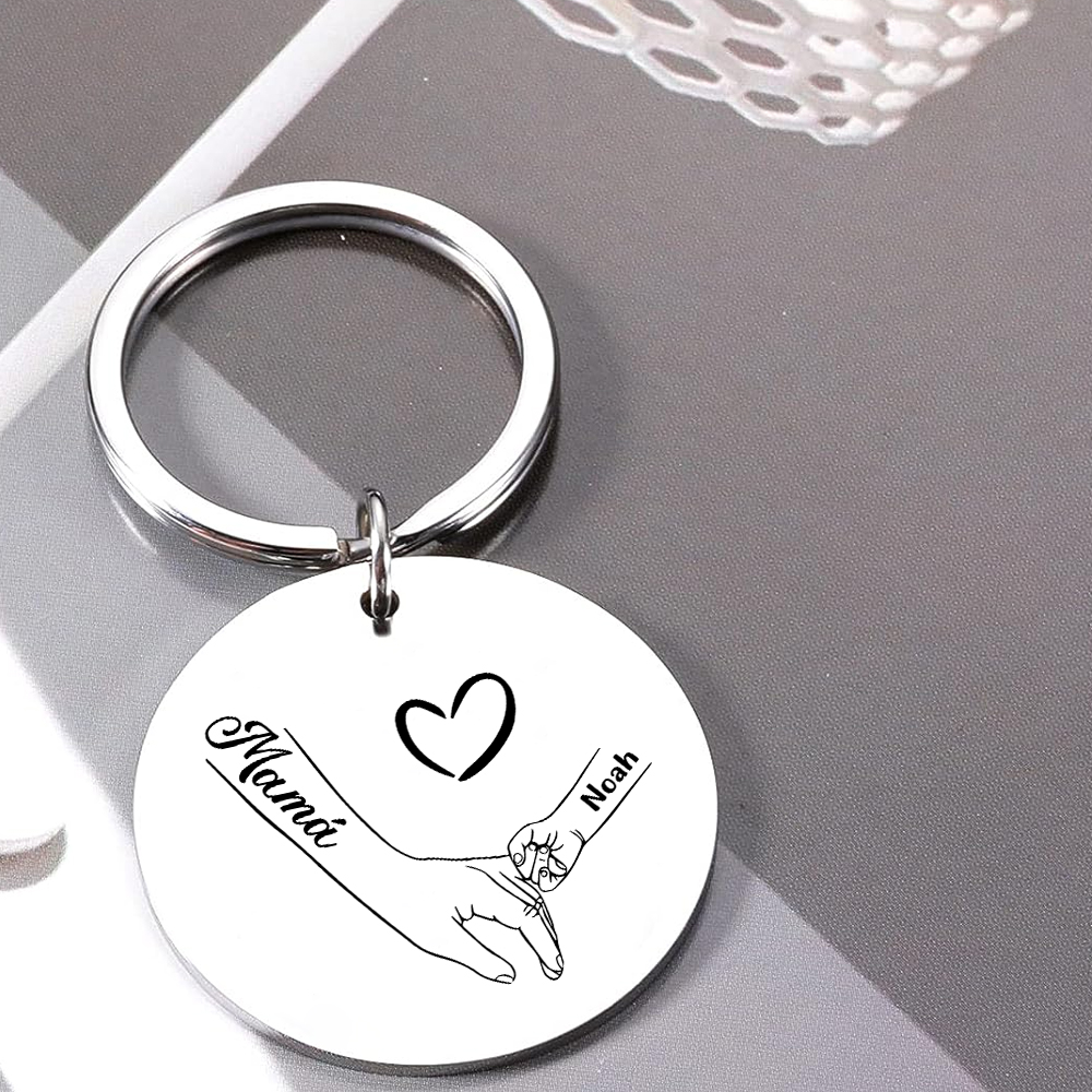 A mi mamá-Llavero 1-6 Nombres Personalizados MANOS COGIDAS-Jessemade ES