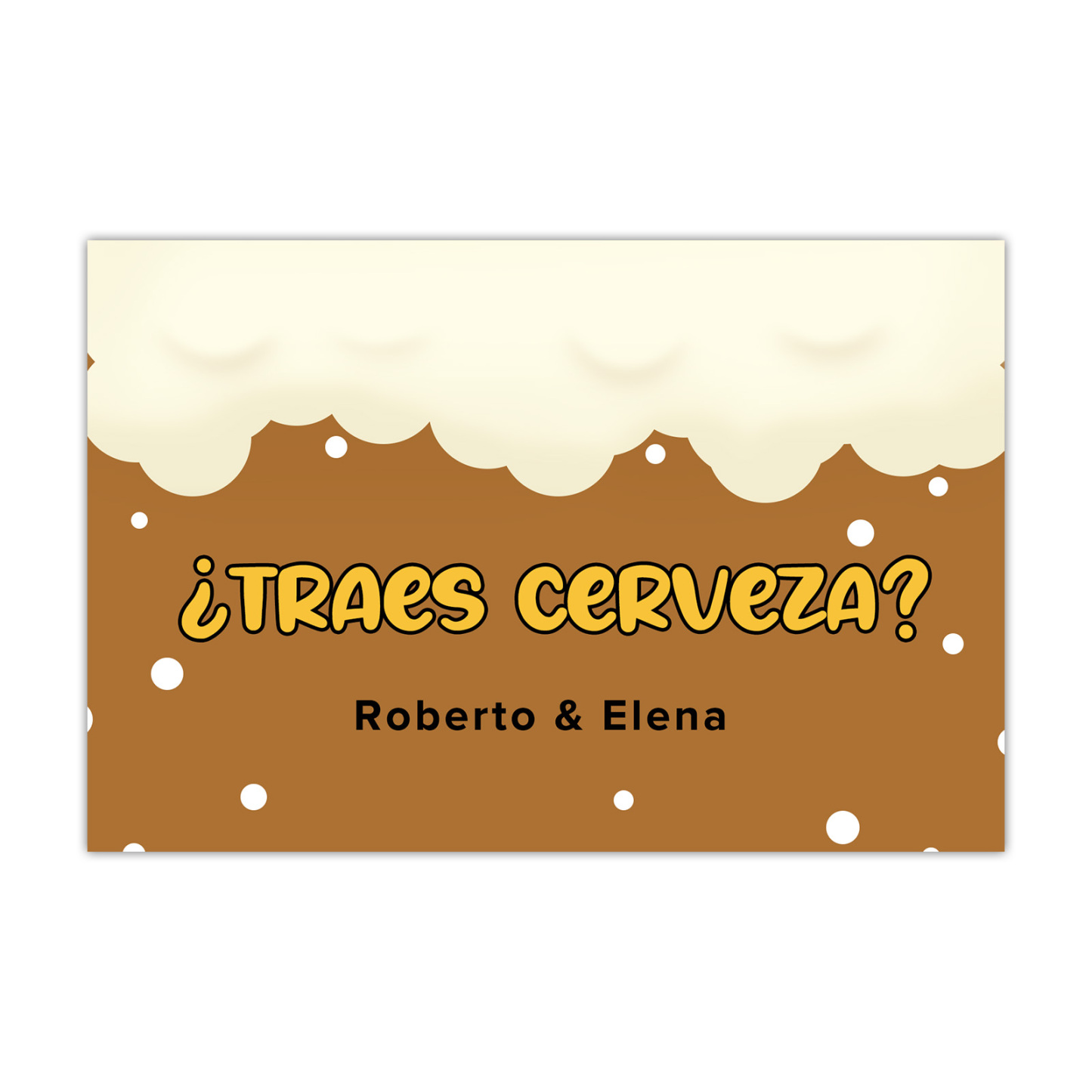 Felpudo/alfombra de entrada cerveza personalizado con 1 texto-Jessemade ES
