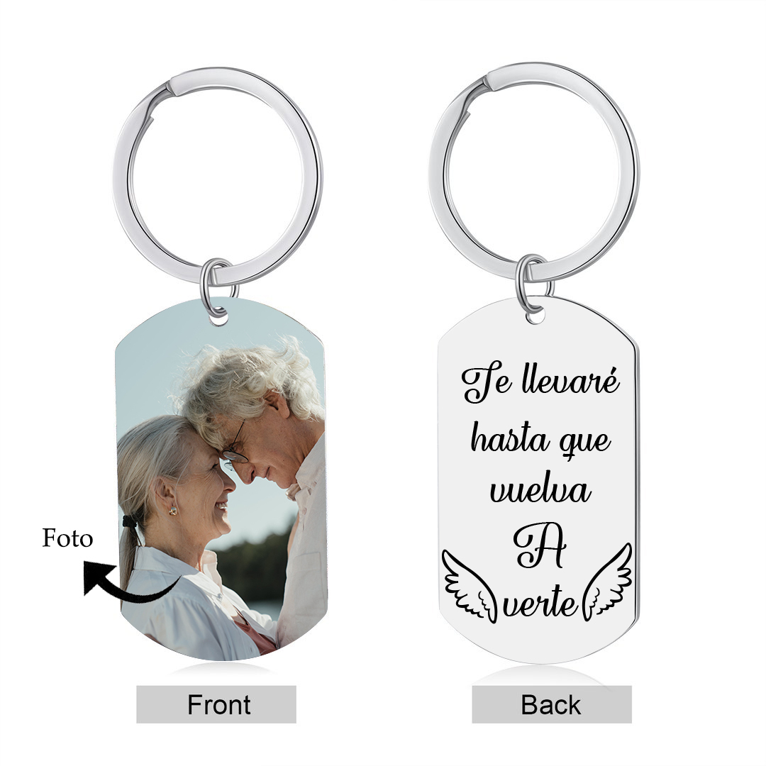 Llavero conmemorativo a un ser querido personalizado con foto-Jessemade ES