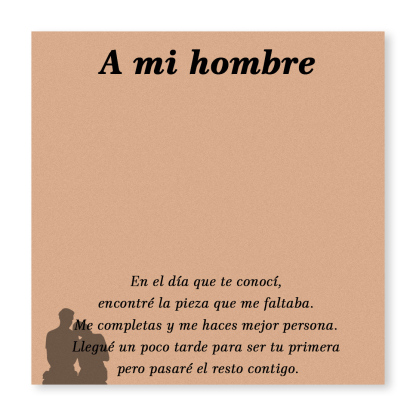 A mi hombre-Pulsera y Llavero Combinación con Tarjeta