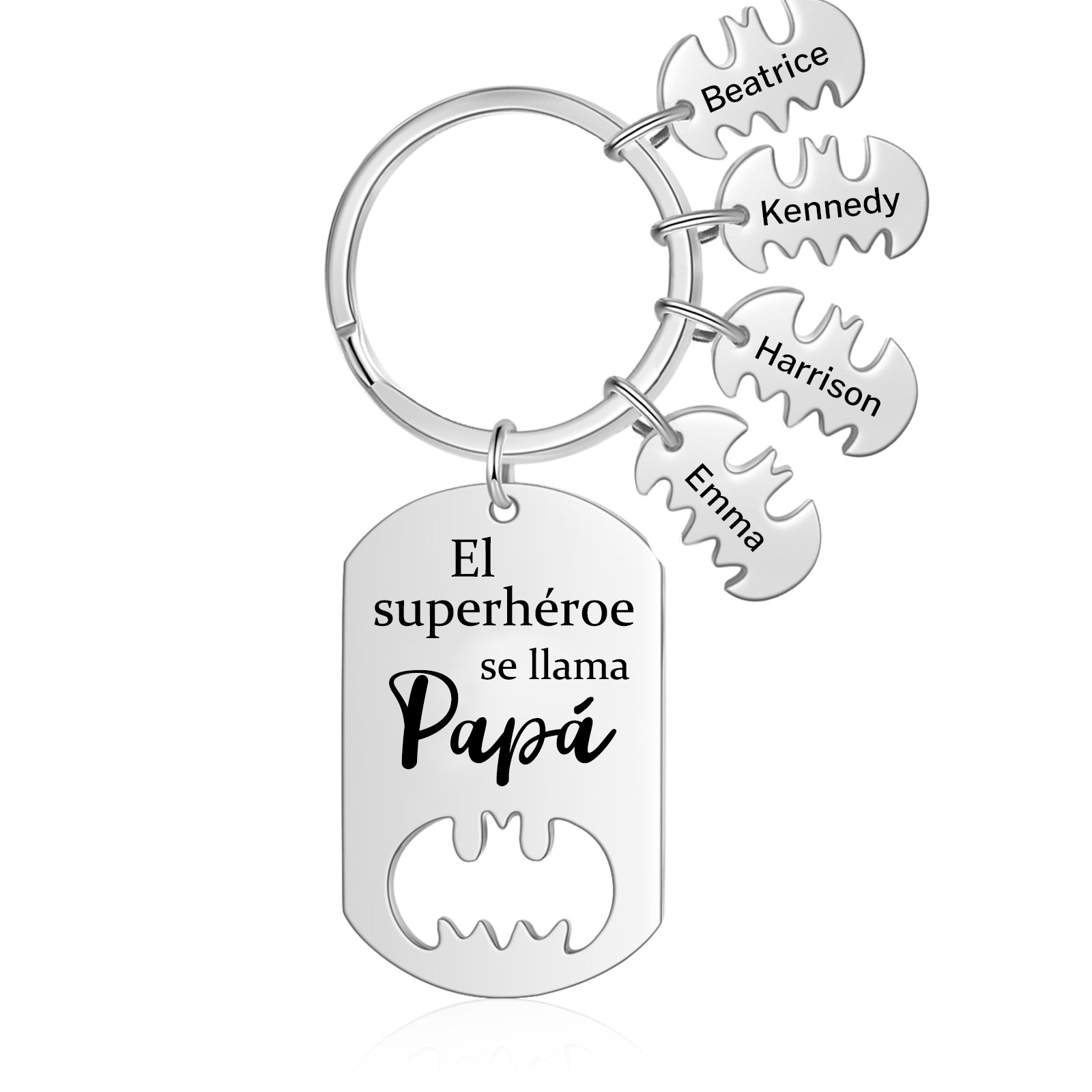 A mi papá-Llavero 1-5 Nombres Personalizados Batman-Jessemade ES