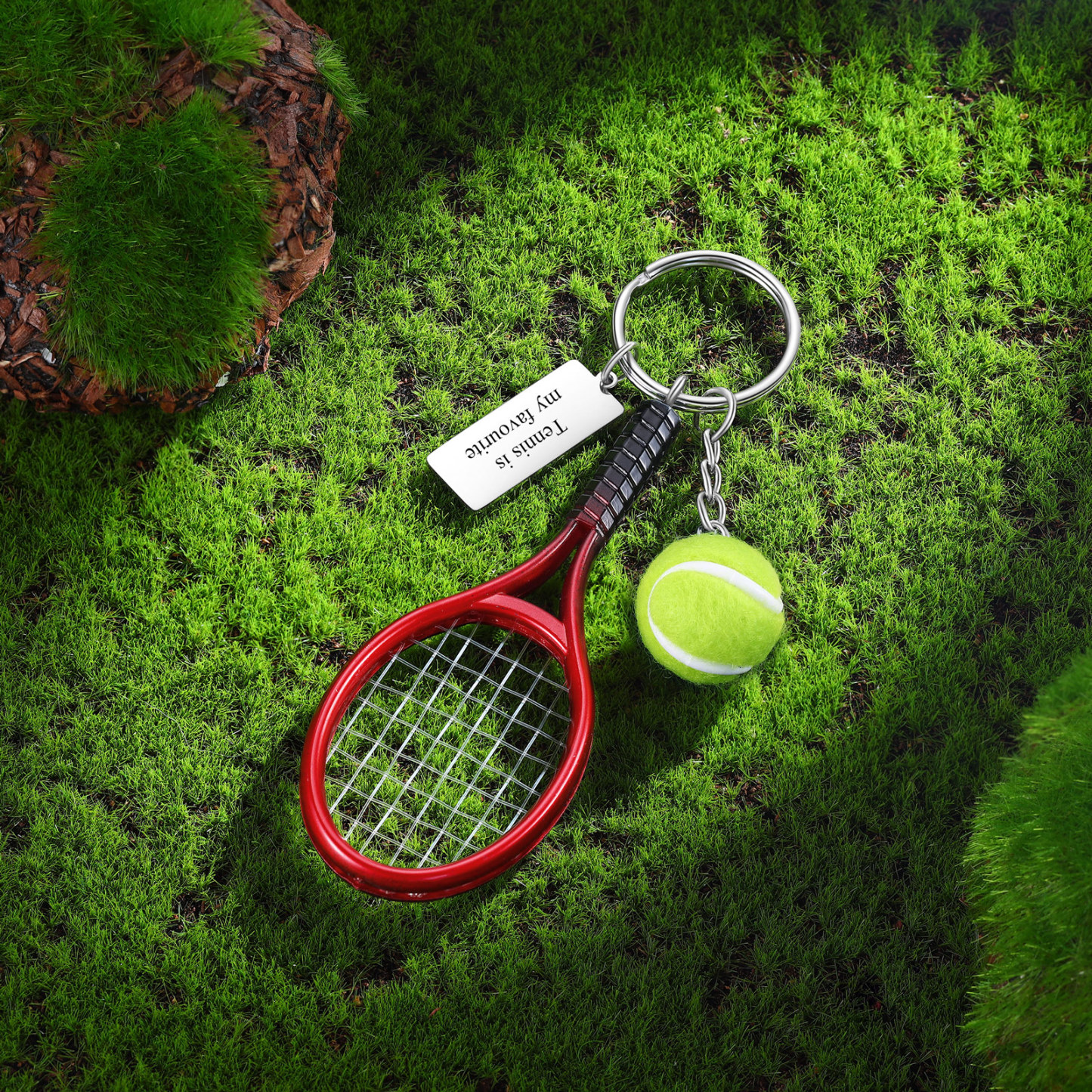 Etiqueta con texto personalizado para mochila, llavero de tenis