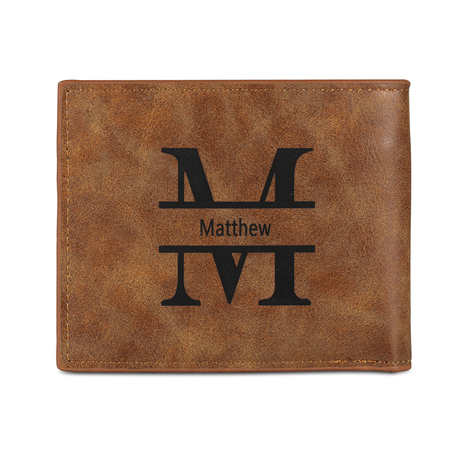 Cartera, billetera personalizada con 1 foto, 1 nombre y 1 letra monedero para hombre-Jessemade ES