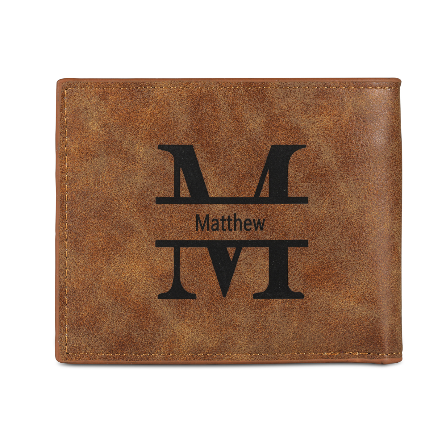 Cartera, billetera personalizada con 1 foto, 1 nombre y 1 letra monedero para hombre-Jessemade ES