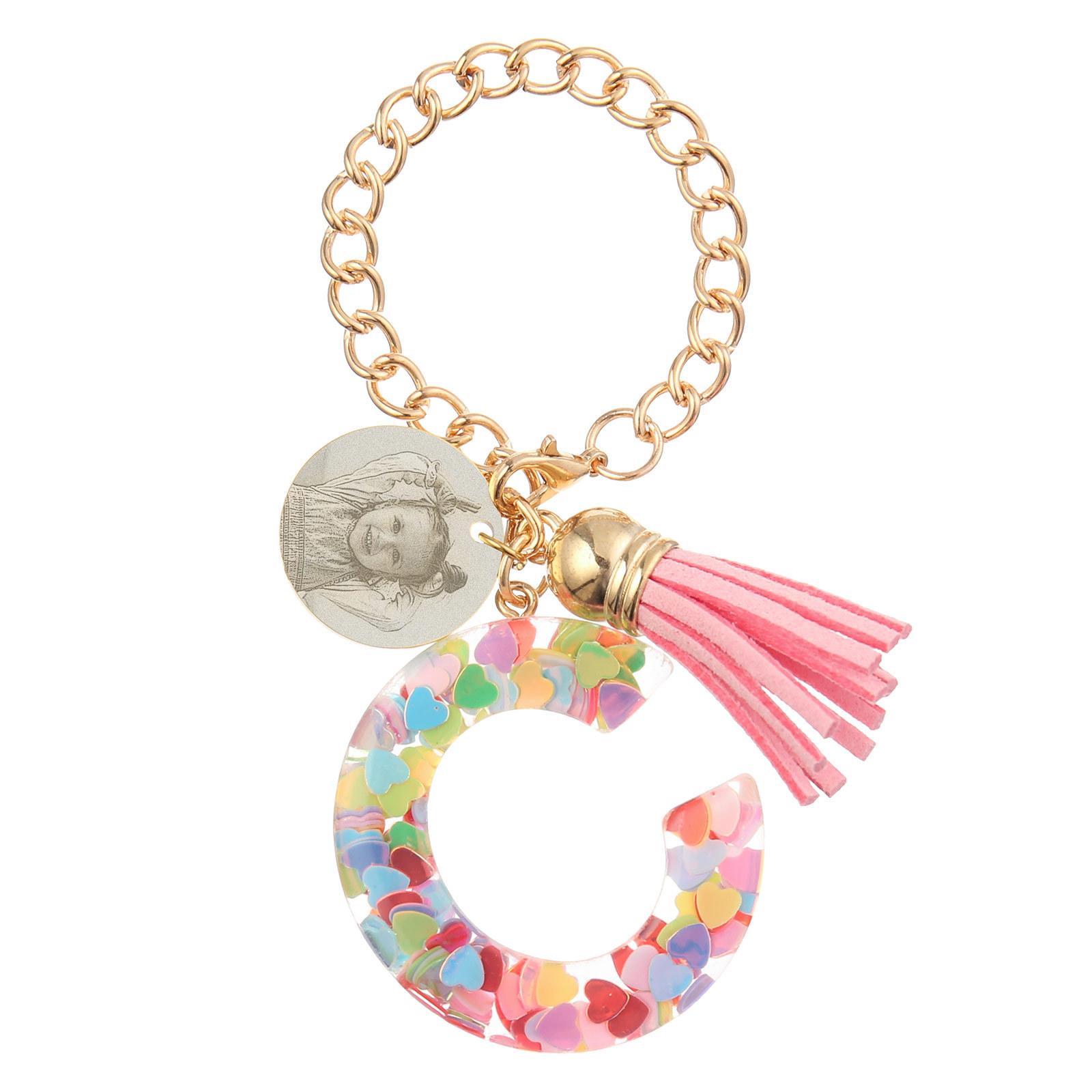 Etiqueta/Llavero con foto personalizada para mochila, botella