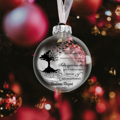 Bola navideña conmemorativa Adorno de Navidad 1 nombre y años personalizados con pluma -Jessemade ES