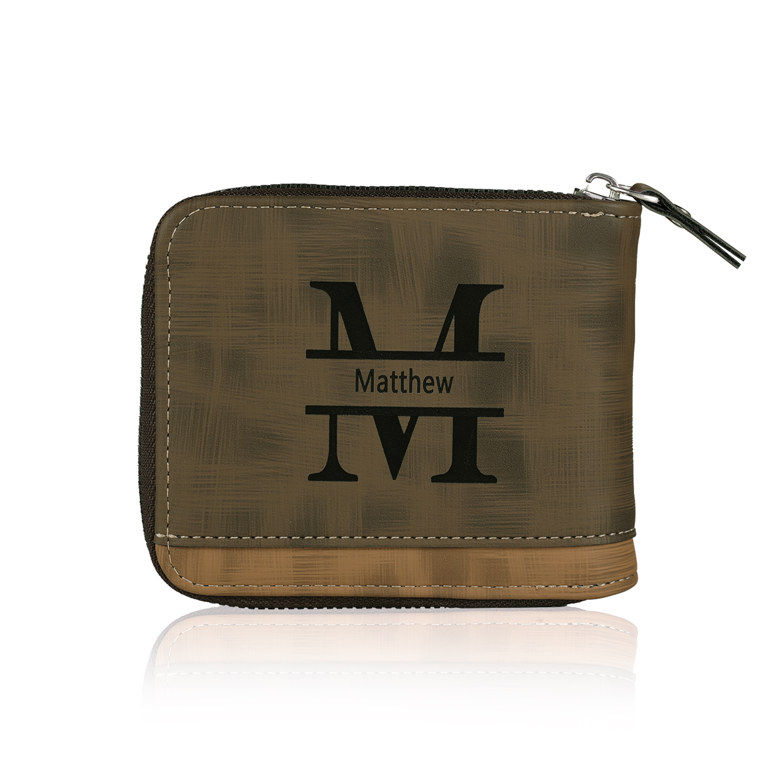 Cartera, billetera personalizada con 1 foto, 1 nombre y 1 letra monedero para hombre