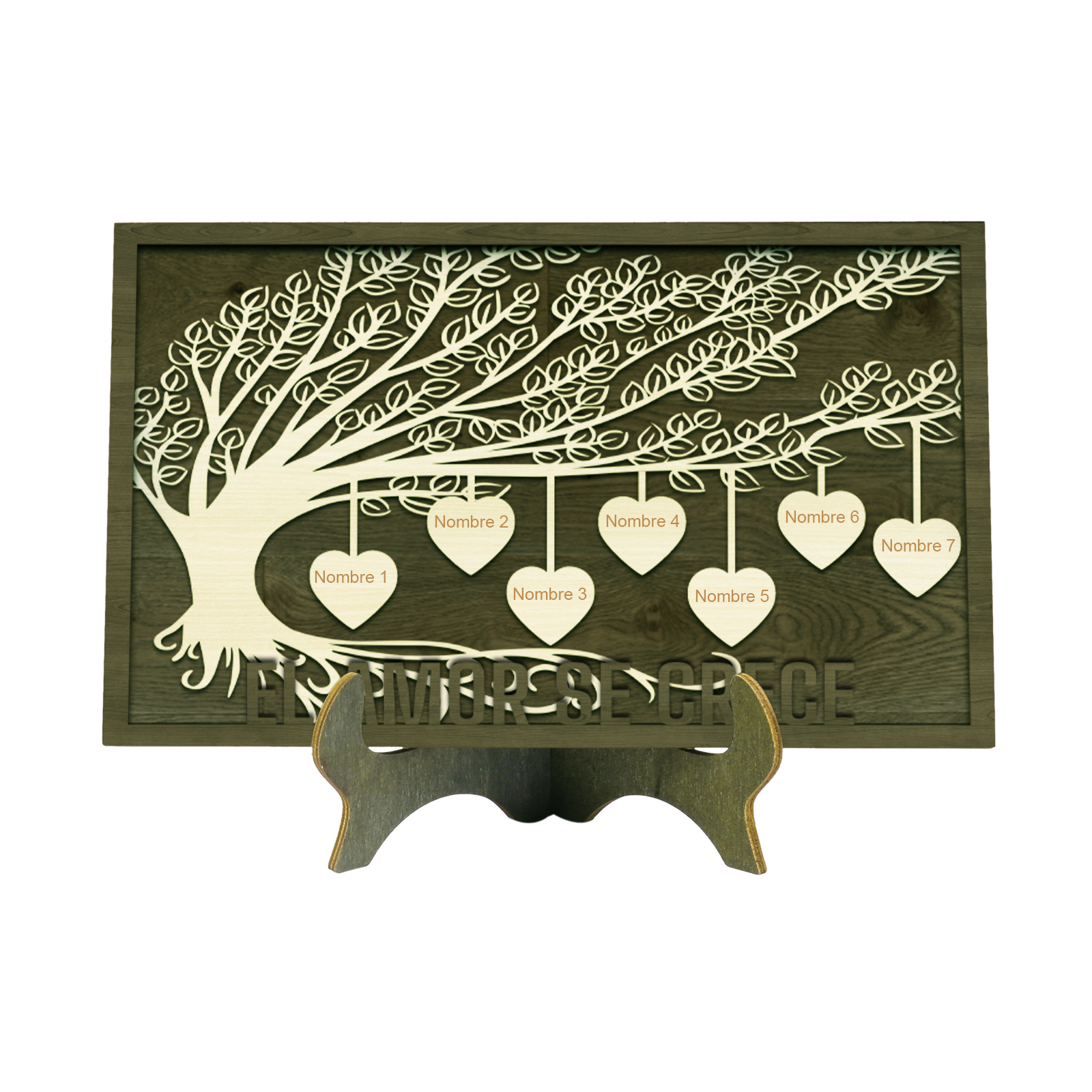 A mi mamá/abuela-Adorno 2-8 nombres personalizados decoración de madera árbol de la vida-Jessemade ES