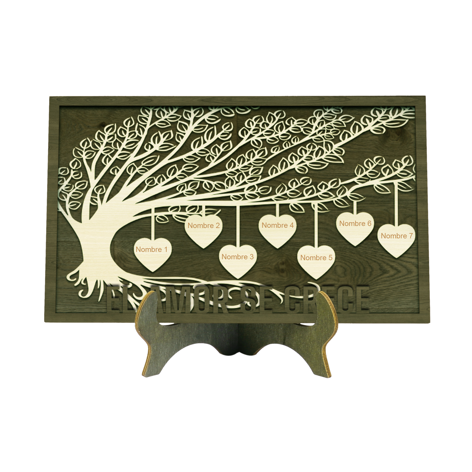 A mi mamá/abuela-Adorno 2-8 nombres personalizados decoración de madera árbol de la vida-Jessemade ES