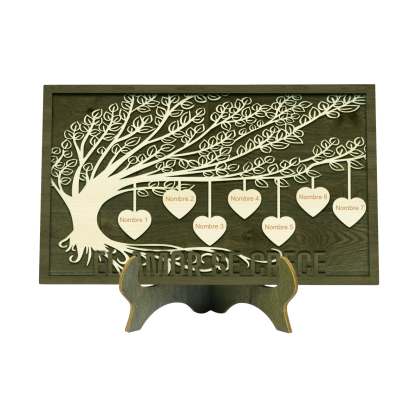 A mi mamá/abuela-Adorno 2-8 nombres personalizados decoración de madera árbol de la vida-Jessemade ES