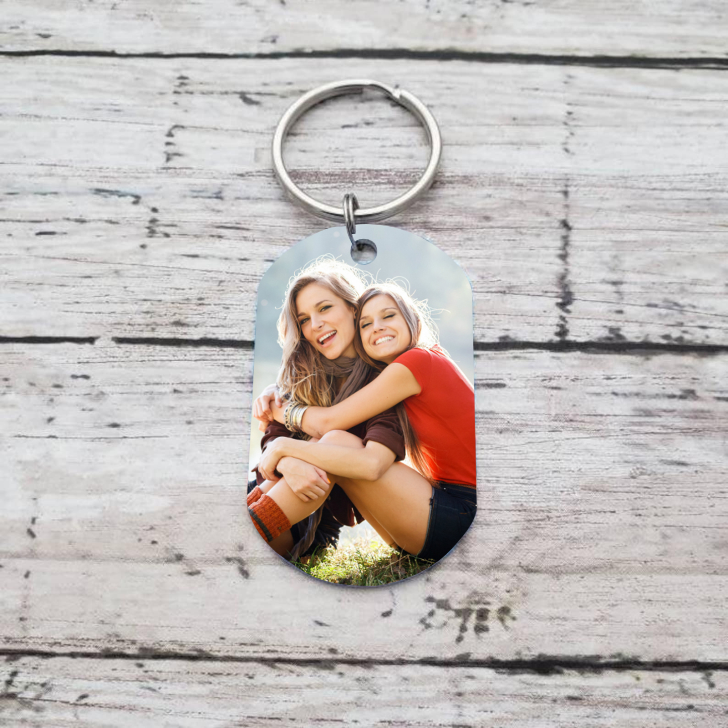 A mi hermana - Llavero con 2 nombres personalizados con foto-Jessemade ES