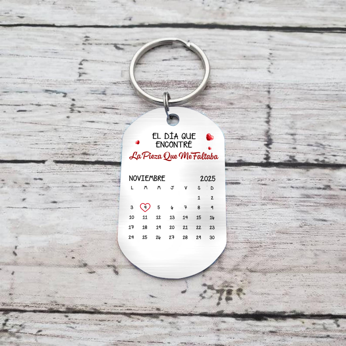 Llavero de calendario personalizado - El día que encontré mi pieza perdida