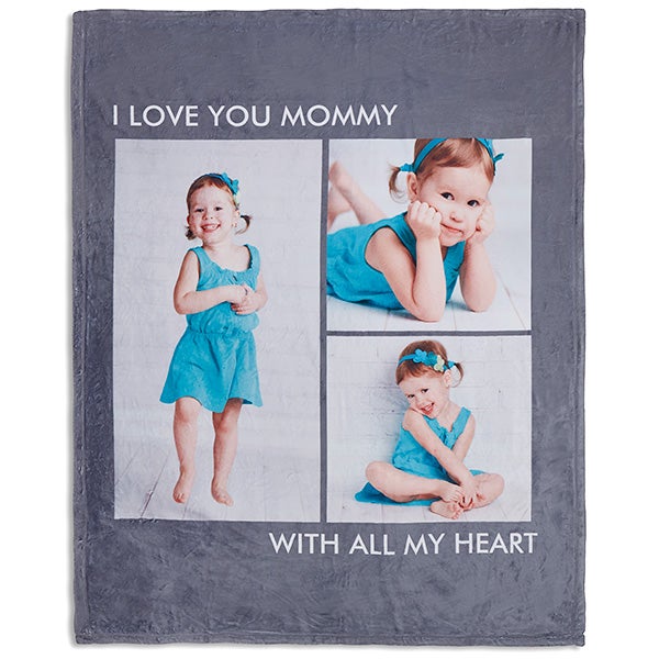 Manta Polar 3 Fotos y 2 Textos Personalizados