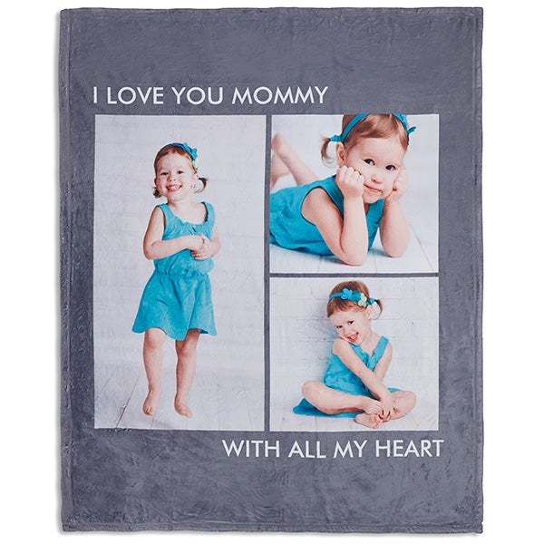 Manta Polar 3 Fotos y 2 Textos Personalizados