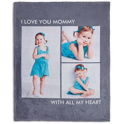 Manta Polar 3 Fotos y 2 Textos Personalizados