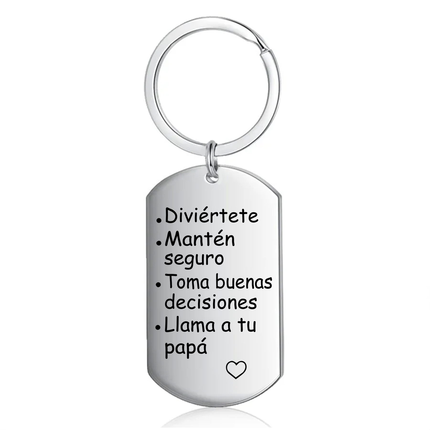 A mi hijo-Llavero de placa "Diviértete Mantén seguro" de padres y abuelos-Jessemade ES