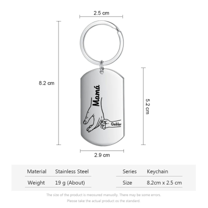 A mi mamá-Llavero 1-5 Nombres Personalizados MANOS COGIDAS-Jessemade ES