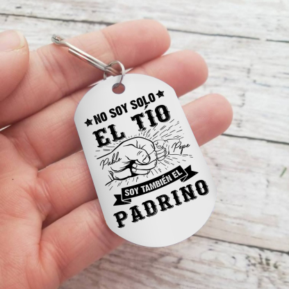 A mi tío/padrino - Llavero puño con puño 2 nombres personalizados-Jessemade ES