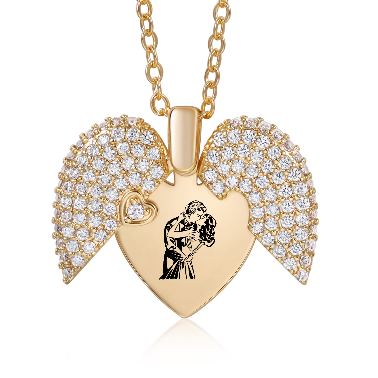 Collar en forma de corazón 1 foto personalizada-Jessemade ES