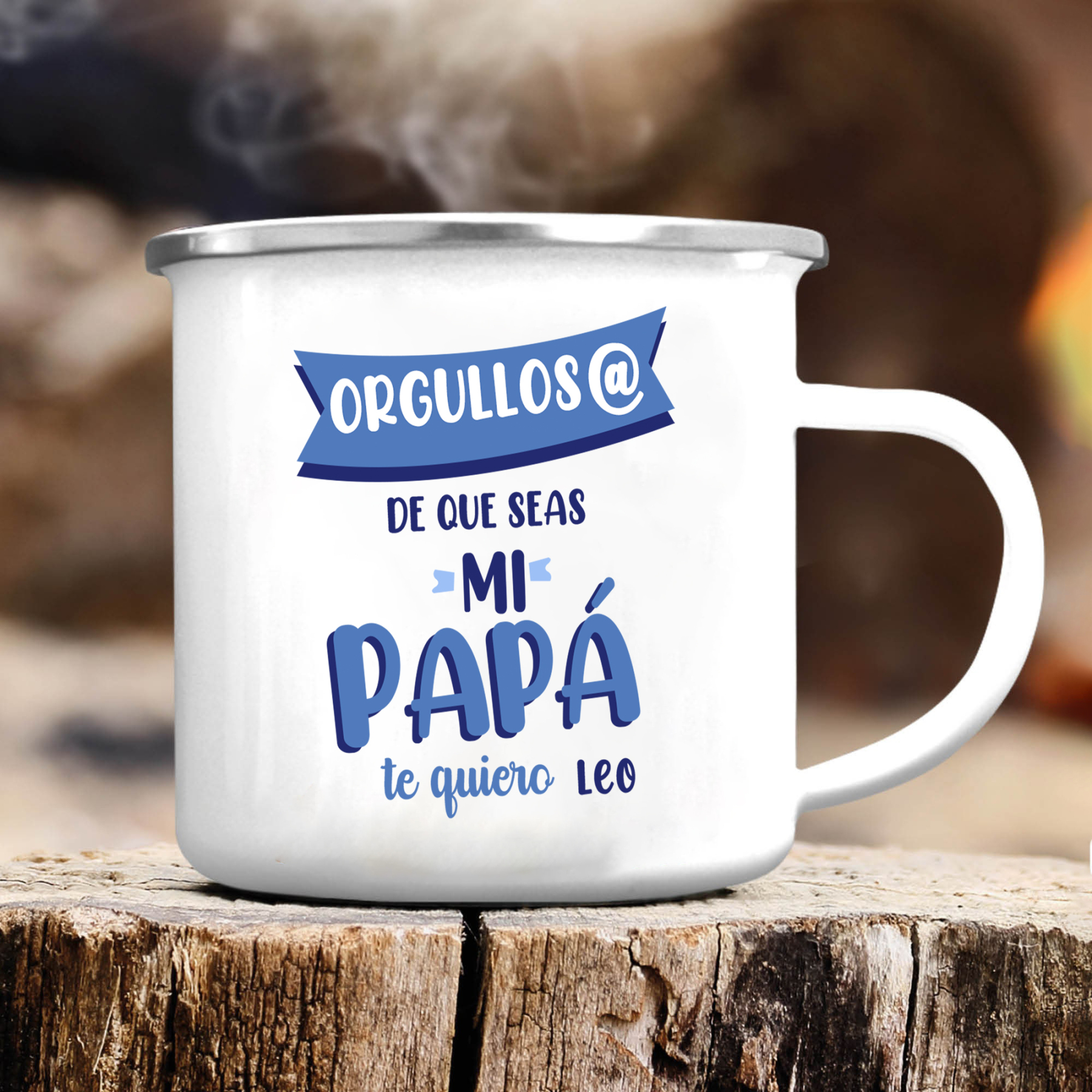 Taza para papá con 1 nombre personalizado-Jessemade ES