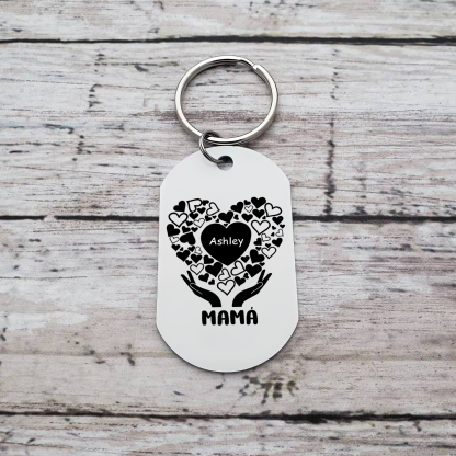 A mi mamá/abuela-Llavero 1-7 Nombres Personalizados con TeCORAZONES Y 