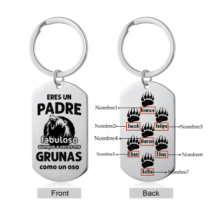 A mi papá-Llavero 1-7 Nombres Personalizados PADRE FABULOSO-Jessemade ES