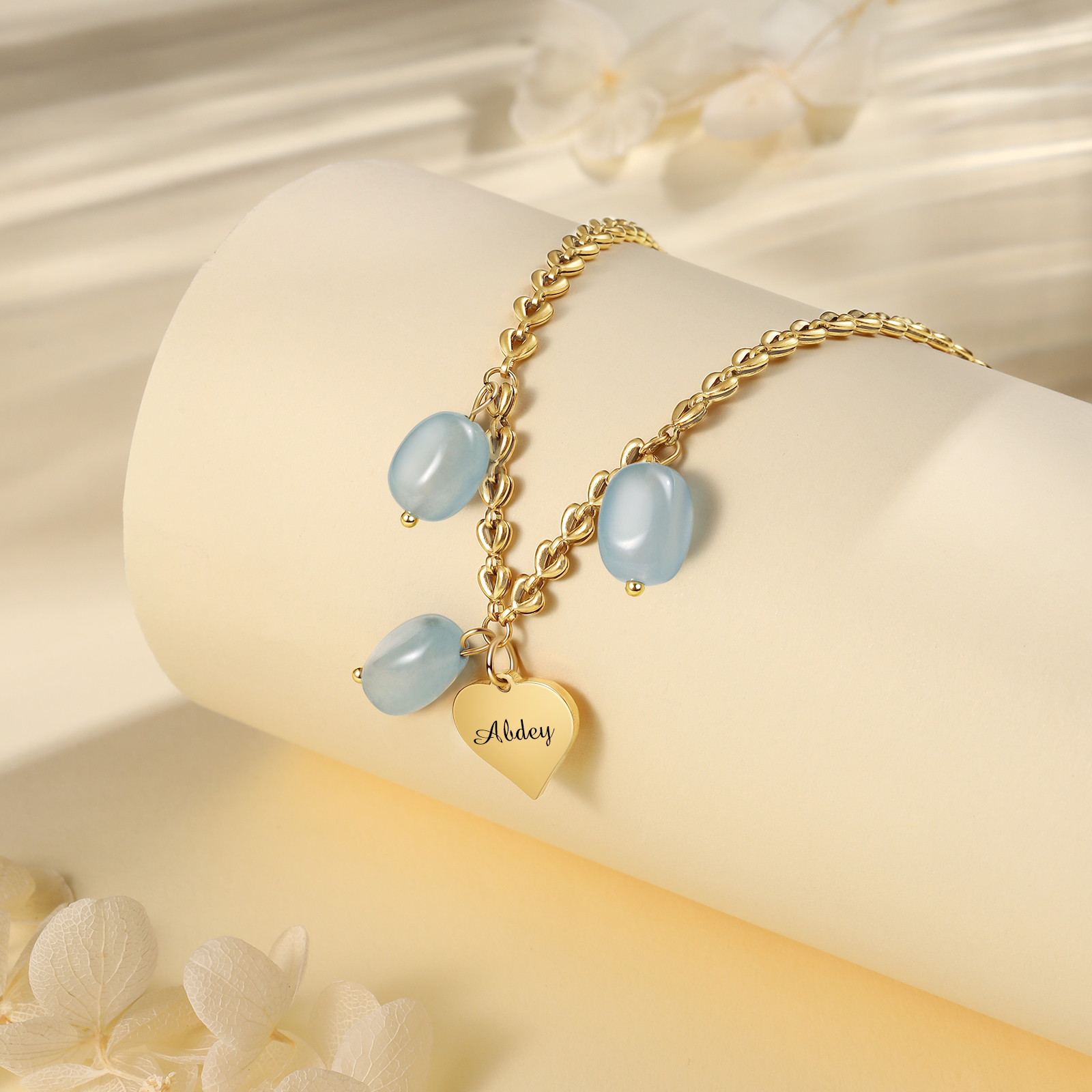 Collar con colgantes de cornalia 1 nombre personalizado-Jessemade ES