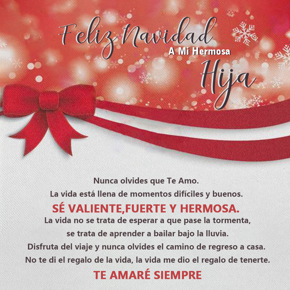 Una tarjeta-A mi hija, navidad-Jessemade ES