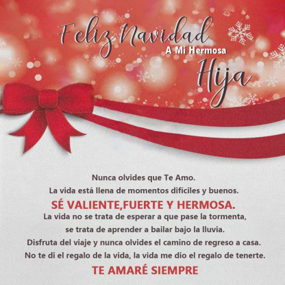 Una tarjeta-A mi hija, navidad-Jessemade ES