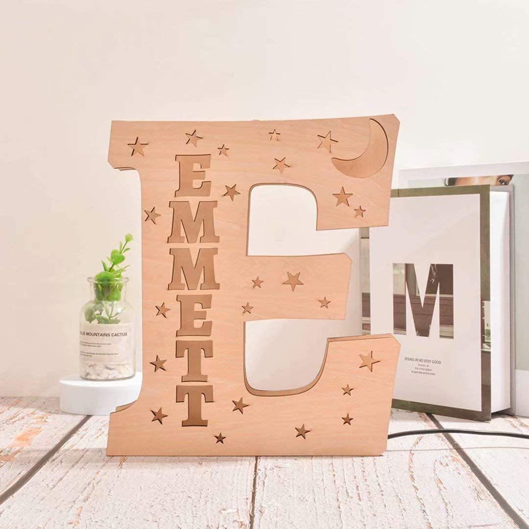 Lámpara 3D Ilusión Luz de Noche LED 26 Letras con 1 nombre personalizado-Jessemade ES