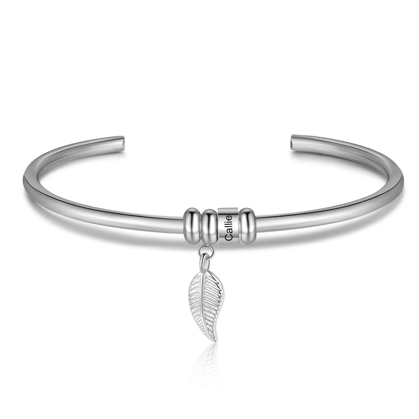 Pulsera para mujer con dije de hoja 1 nombre personalizado