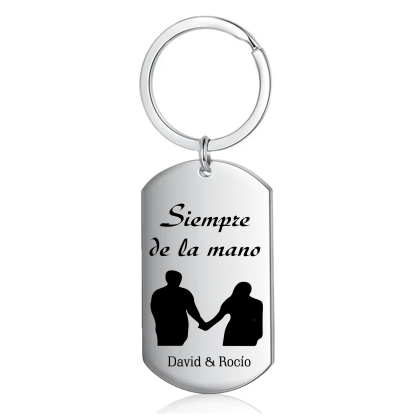 Llavero personalizado con 2 nombres para pareja-Jessemade ES