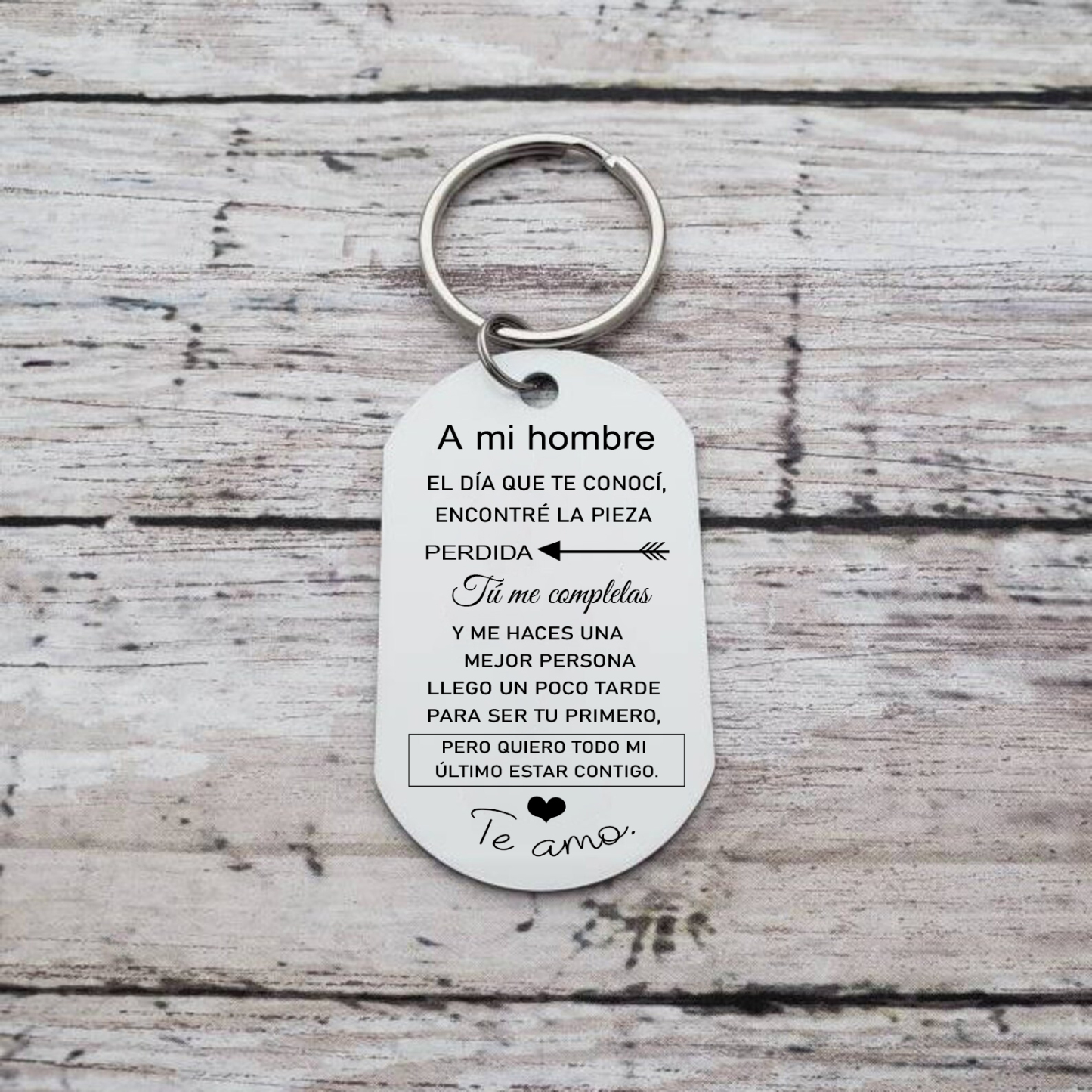 Llavero a mi hombre para pareja "Eres mi pieza perdida" 1 foto personalizada-Jessemade ES