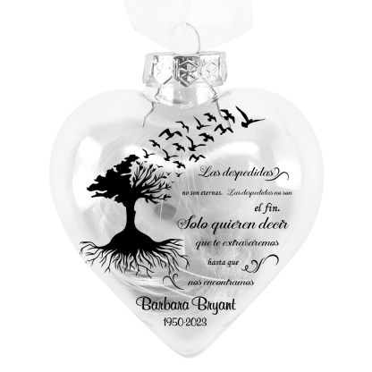 Bola navideña conmemorativa Adorno de Navidad 1 nombre y años personalizados con pluma -Jessemade ES