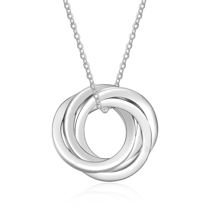 Collar de aros rusos personalizado con 4 nombres-Jessemade ES