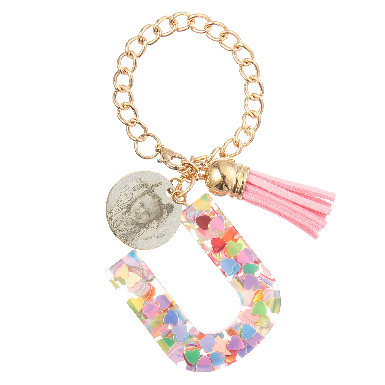 Etiqueta/Llavero con foto personalizada para mochila, botella