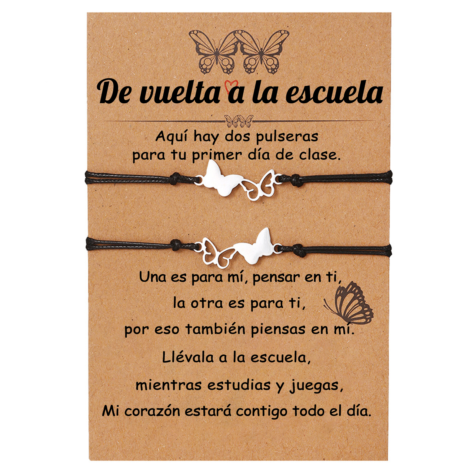 Unidad de 2 pulseras de mariposas - Regalos de regreso a la escuela