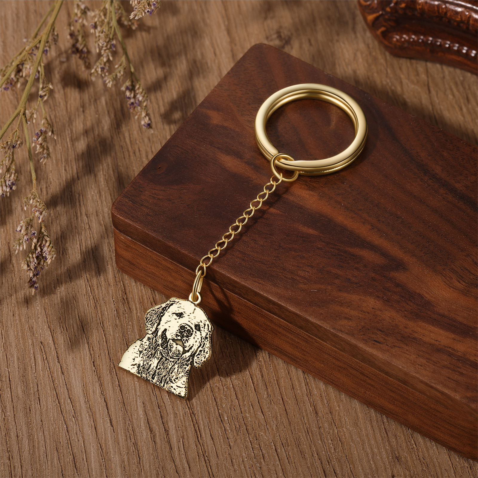 Llavero de mascota con colgante de foto personalizada-Jessemade ES