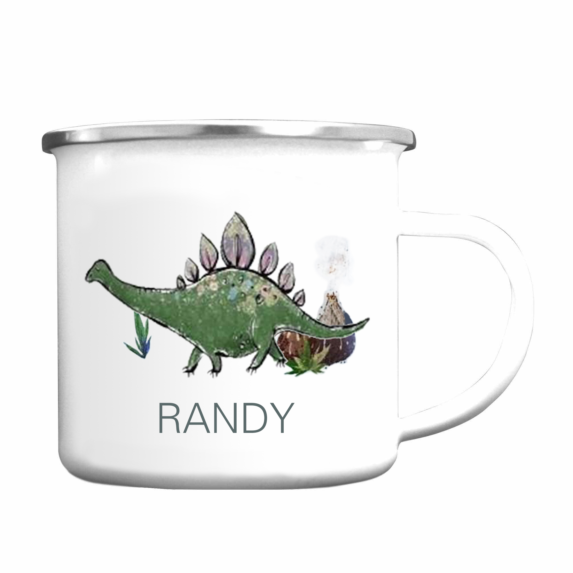 Taza con dinosaurios para niños con 1 nombre personalizado-Jessemade ES